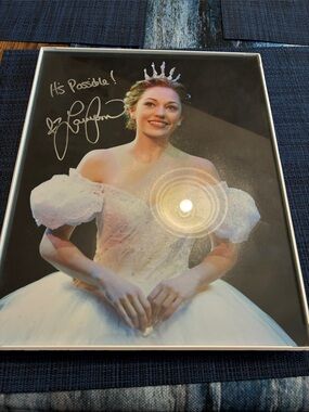 Signed Photo of Laura Osnes in White Ball Gown from Cinderella